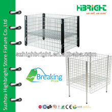 steel wire mesh dump-bin display